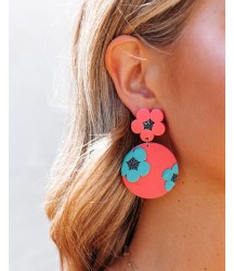 Flower Puff Statement Earrings