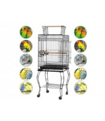 New Large 57-Inch  Bird Cage Top Play With Stand Wheel 20x20x57