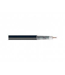 Vextra RA15607 Quad-Shield Rg6 Solid Copper Coaxial Cable, 1000 ft. - Black