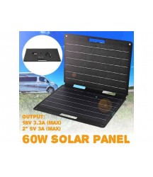 Solar Panel 60W Portable Solar Panel Folding Kit 12V Battery Charger 2 USB Solar System DIY For Battery For Car Boat Camping