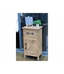Rustic Wood Storage Console Table Cabinet End Table Side Table w/ Door  Drawer