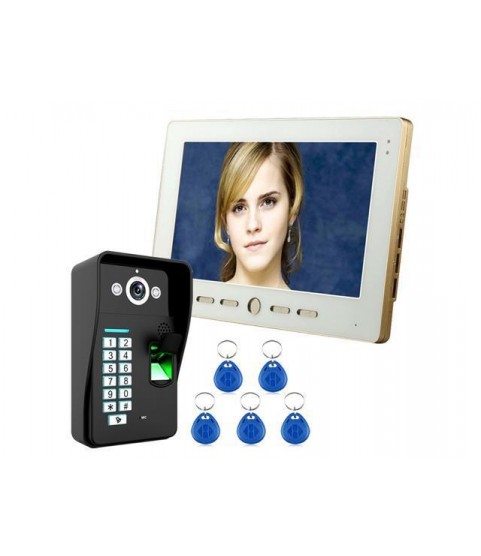 10inch Lcd Fingerprint Recognition RFID Password  Video Door Phone Intercom System outdoor unit
