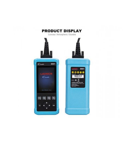 Launch CReader 8001 Car Code Reader Full OBDII/EOBD Functions Auto Diagnostic Scanner Scan Tool CR8001 with ABS/SRS/EPB/ Oil Service Light Resets Car OBD2 Scanner CR-8001