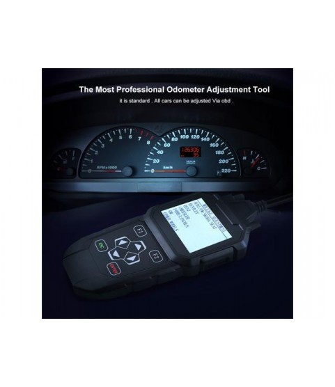 Odometer Mileage Correction Adjustment Tool + OBD2 Engine Scanner for BMW Audi Golf Seat Vehicles Mileage Adjust Correct Reset OBDII EOBD Car Diagnostic Scan Tools OBDPROG MT401