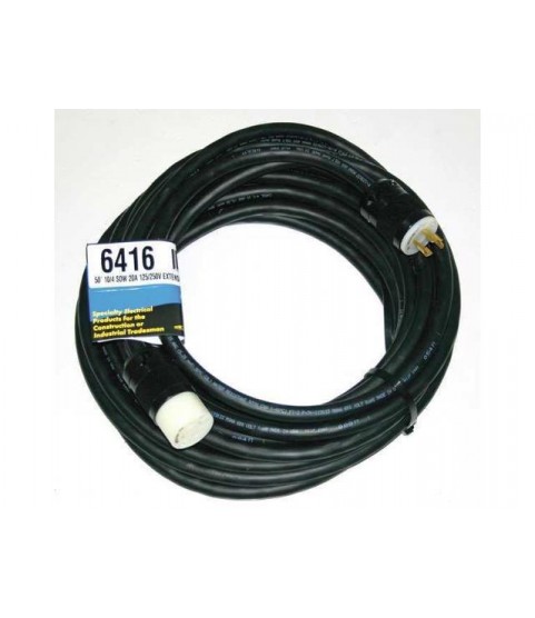 Generator Cord Set, 50 Ft, 0.65 In Dia