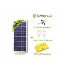 Newpowa 30w Watt 12v Solar Panel + PWM 10A 12v Smart Charging Controller Regulator