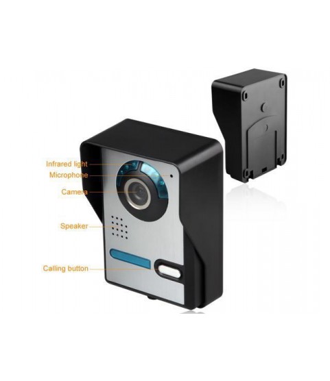 7 inch 4 Monitors Wired /Wireless Wifi Video Door Phone Doorbell Intercom System with  IR-CUT HD 1000TVL Wired Camera Night Vision Support Remote APP