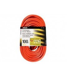 Coleman Cable 820 12 Gauge 3 Conductor 3-Outlet Outdoor Power Block - 100-Feet