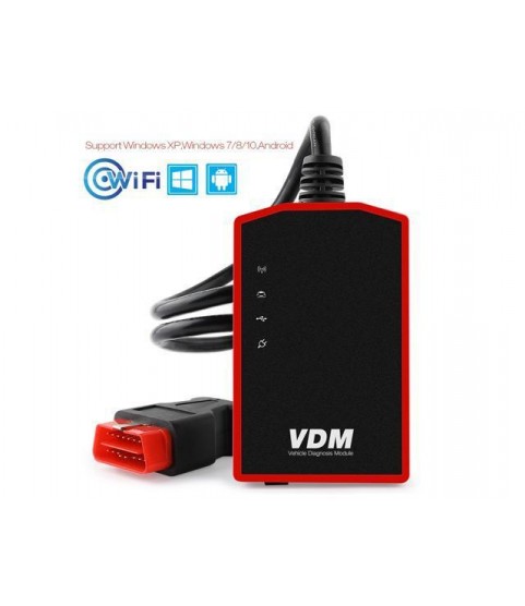 Ucandas VDM V4.1 OBD2 Wifi Scanner Tool Car Auto Diagnostic Scanner All Systems ODB 2 Software for Windows 7/8/10 PC Phone Tablet