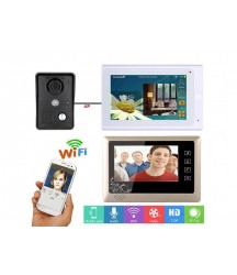 Night Vision Support Remote APP monitor 7 inch 2 Monitors Wired /Wireless Wifi Video Door Phone Doorbell Intercom System