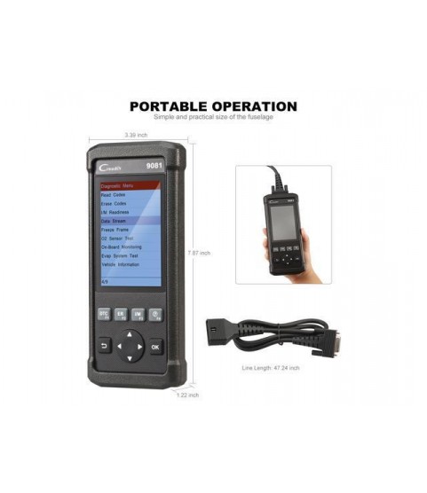 OBD2 Scanner, Launch CReader 9081 Car Code Reader Reset Tool OBDII Diagnostic Scanner Car Computer Diagnostic with Oil Lamp, EPB, SAS, BMS, TPMS Reset LAUNCH CR9081