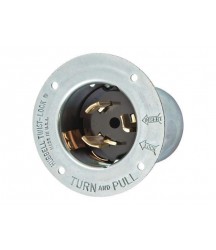 Hubbell Wiring Device-kellems Flanged Locking Inlet Zinc-Plated Steel CS8275