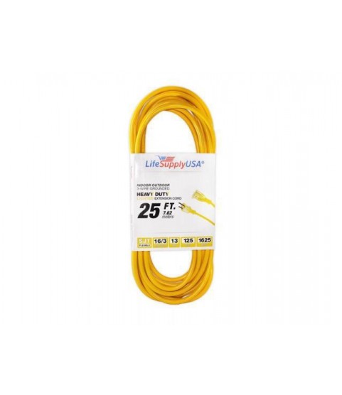 10 Pack - 16/3 25 ft. SJTW Lighted End Heavy Duty Extension Cord (25 feet)