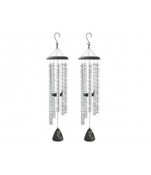 Carson Home Accents Amazing Grace Sonnet Outdoor Metal Wind Chime (2 Pack)