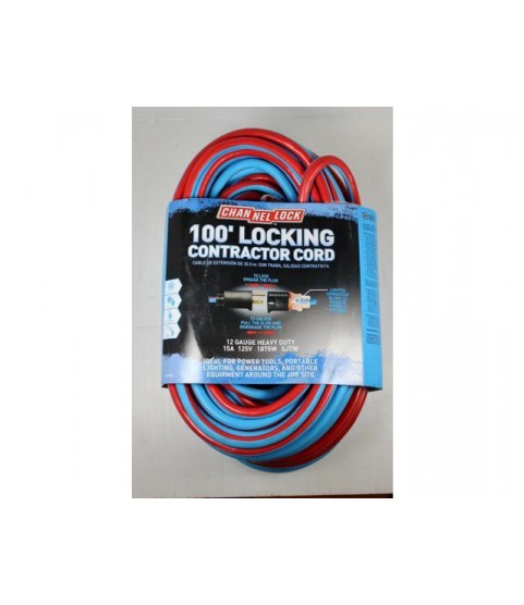 Channel Lock 100' Locking Extra Heavy Duty Contractor Extension Cord