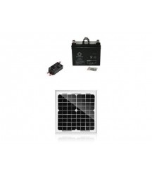 SolarSynthesis 10-Watt 12-Volt Monocrystalline Solar Starter Kit with 10-Watt Solar Panel + 5A PWM Charge Controller + 35Ah 12-Volt (420-Watt) Solar Rechargeable Battery