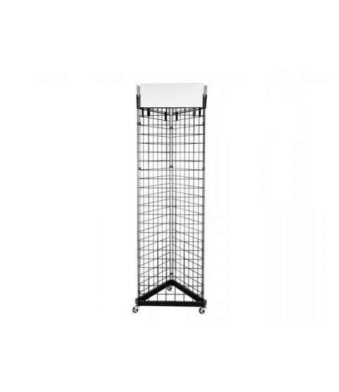 Display Grid Rack 3 Panels Rolling Steel Retail Wall Store Craft Show Art Stand