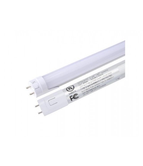 10Pcs T8 4Ft LED Light Tube 18W 6000K Frosted Cover UL-listed and DLC-qualified