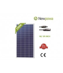 Newpowa 150 Watt 12V Solar Panel High Efficiency Poly Module Rv Marine Boat Off Grid