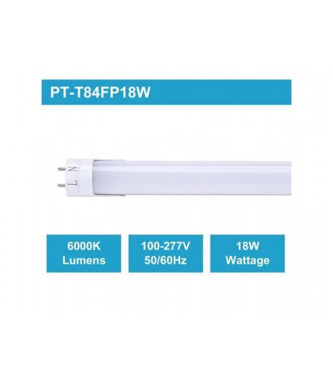 10Pcs T8 4Ft LED Light Tube 18W 6000K Frosted Cover UL-listed and DLC-qualified