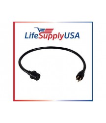 2 Pack 4-Prong 50 ft. L14-30P / L14-30R 30 Amp Generator Extension Cord 10AWG4 125/250V STW VELCRO STRAP UL APPROVED
