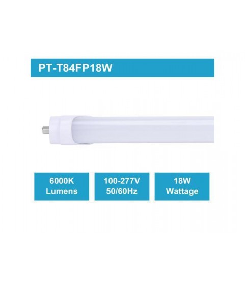 10Pcs T8 4Ft LED Light Tube FA8 18W 6000K Frosted Cover UL-listed DLC-qualified