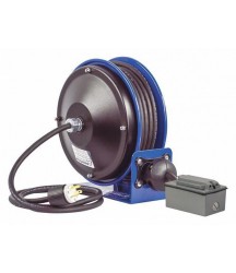 COXREELS PC10-3012-F 30 ft. 12/3 Extension Cord Reel 20.0 Amps 2 Outlets 120VAC