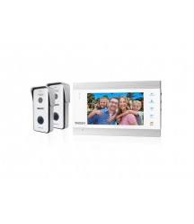 TMEZON New 1080P HD Video Doorbell Door Phone Intercom System Door Entry Kit with 1x 7 inch Monitor and 2x HD Outdoor Camera,Automatically Snapshot/Recording