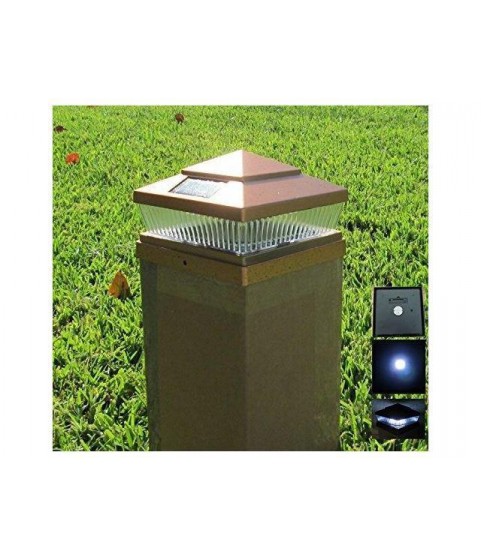 12 pack garden sunlight plastic copper 5x5 outdoor 5 led 78lumens solar light post cap light