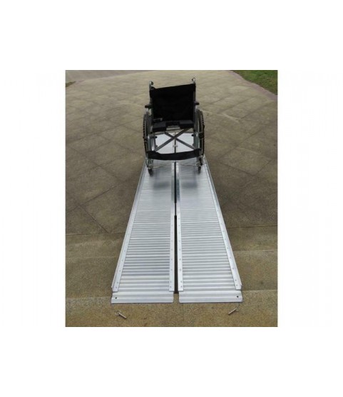 10 FT Portable Aluminum Wheelchair Ramp Handicap Mobility Suitcase Threshold US