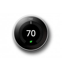 Nest T3019US Thermostat Nest Learning Auto-Tune,Sunblock  - Polished Steel