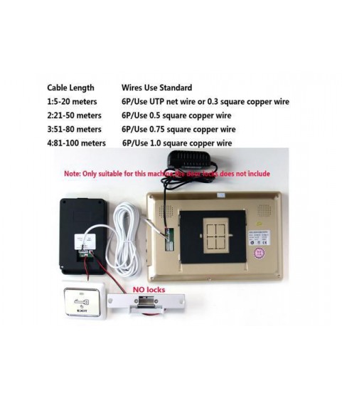 10inch Lcd Fingerprint Recognition RFID Password  Video Door Phone Intercom System outdoor unit