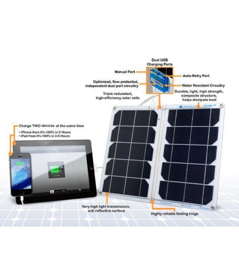 Suntactics sCharger-14 High performance USB solar charger, 2800mA, water resistant, American made